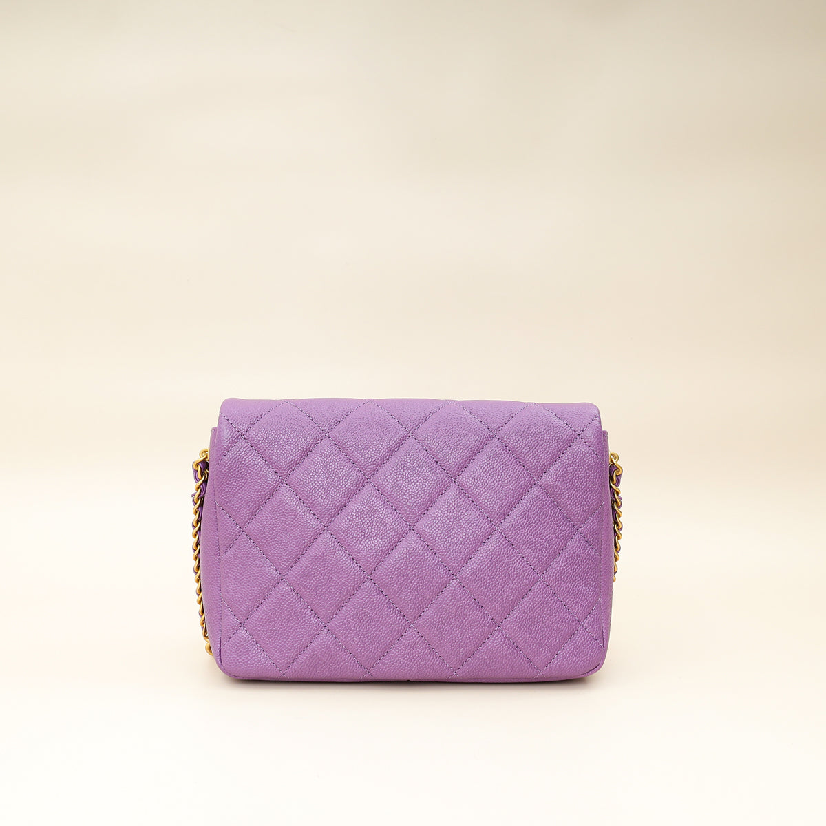 Chanel Purple CC Shiny Small Chain Melody Flap Bag-Chanel-THE CLOSET
