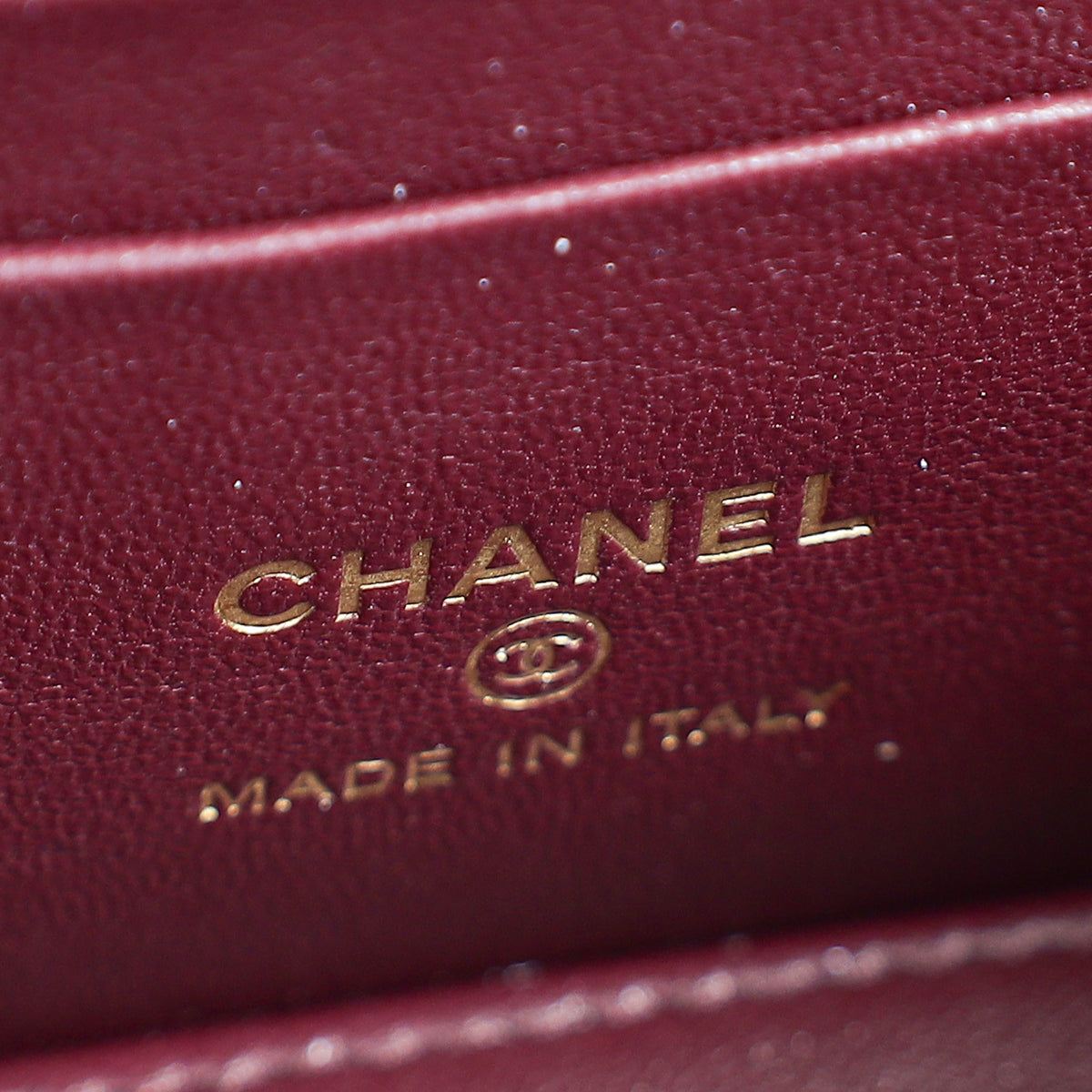Chanel Burgundy CC Crush Small Vanity With Chain