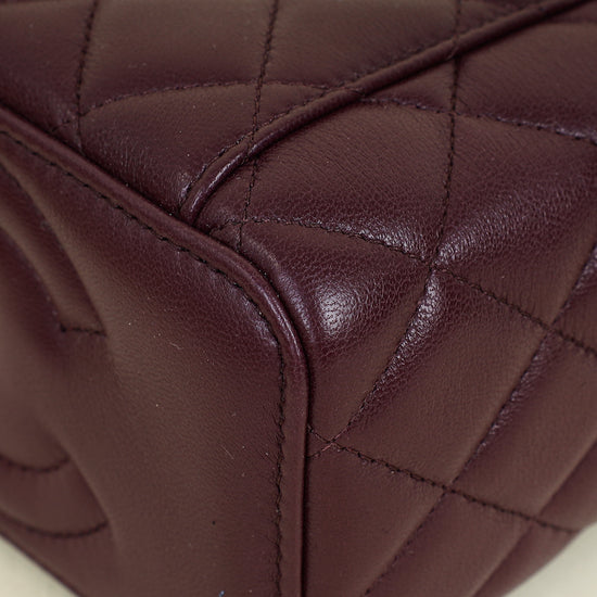 Chanel Burgundy CC Crush Small Vanity With Chain