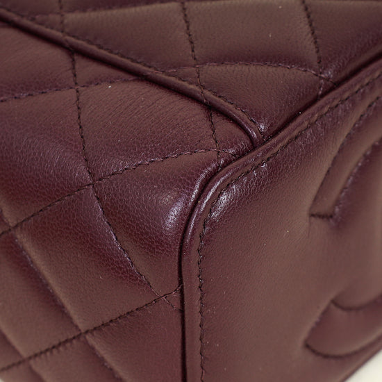 Chanel Burgundy CC Crush Small Vanity With Chain
