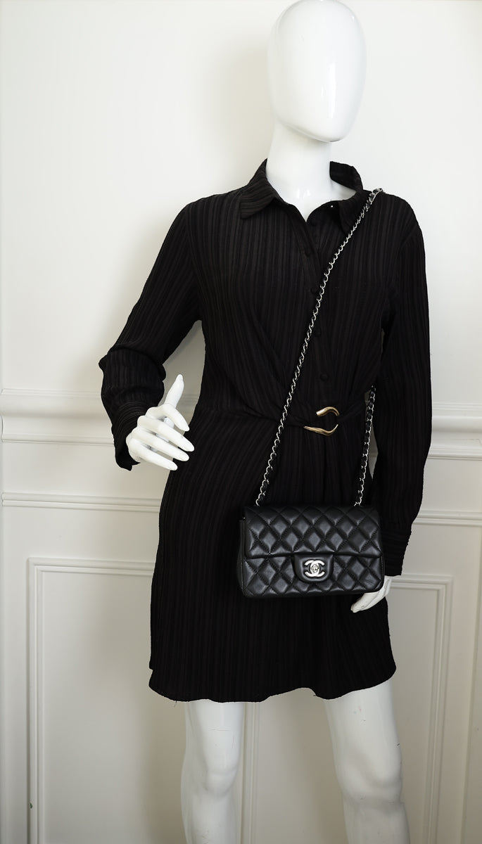 Chanel Black CC Classic Mini Rectangular Flap Bag – THE CLOSET