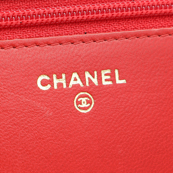 Chanel Red Le boy Wallet on Chain