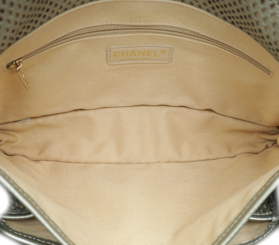 Chanel Metallic Gray Up in the Air Flap Bag