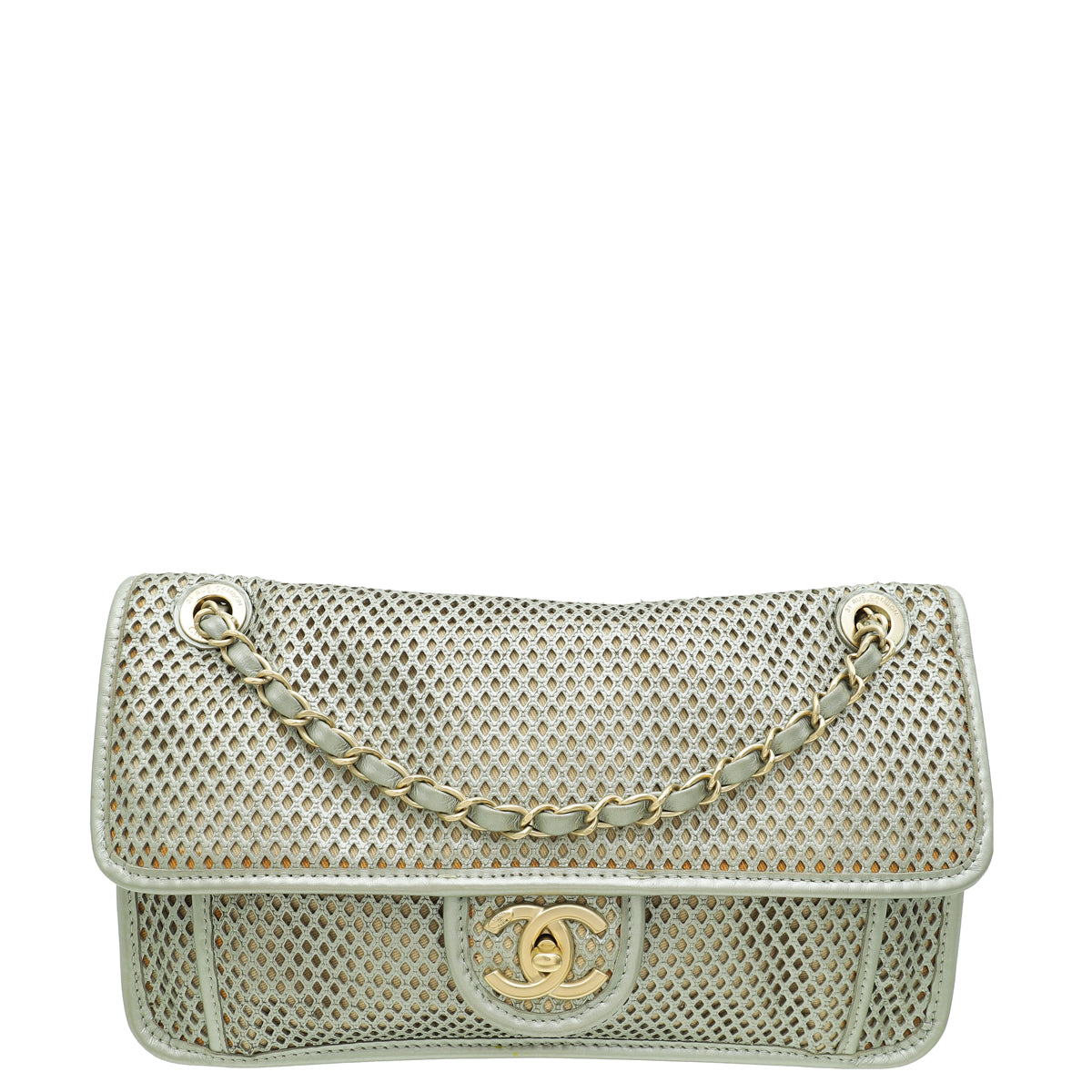 Chanel Metallic Gray Up in the Air Flap Bag