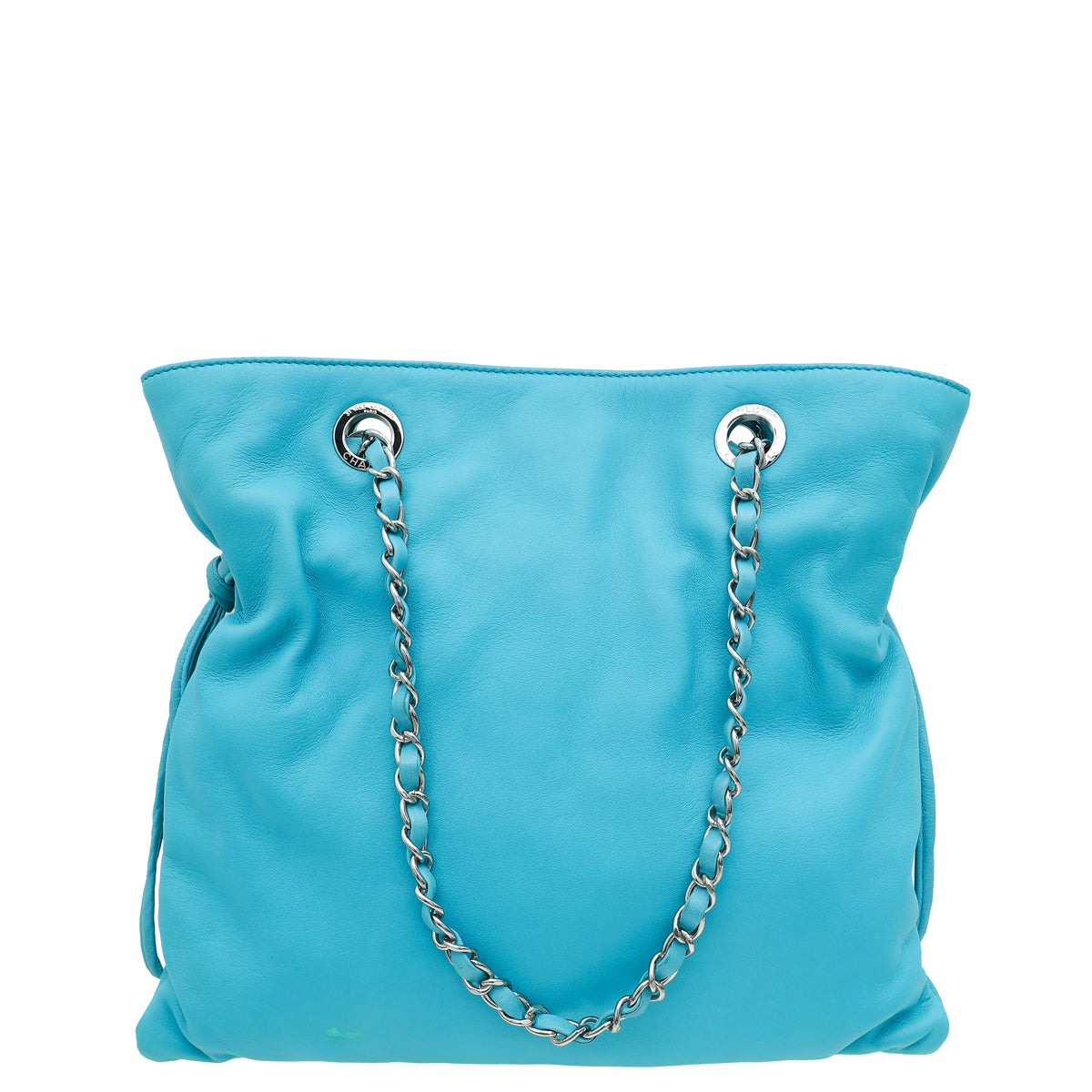 Chanel Turquoise CC Disc Bon Bon Tote Bag