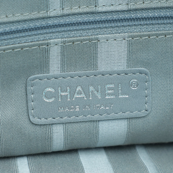 Chanel Turquoise CC Disc Bon Bon Tote Bag