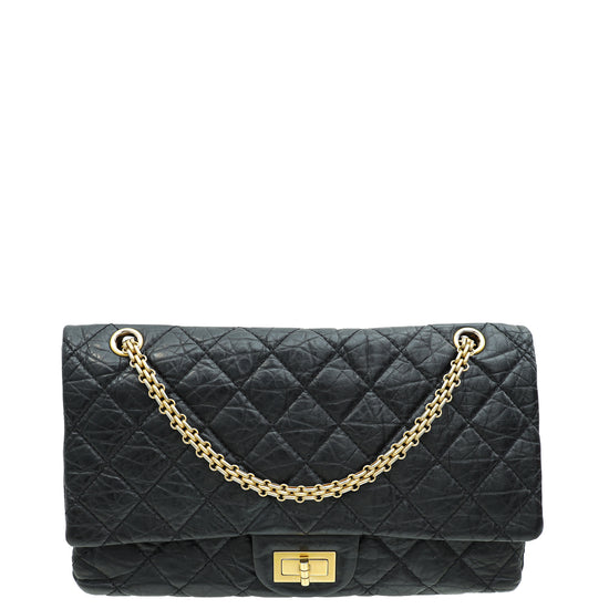 Chanel Black 2.55 Reissue Aged Double Flap 227 Bag