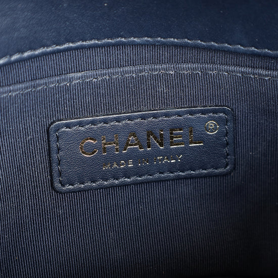 Chanel Navy Blue Le Boy Small Flap Bag