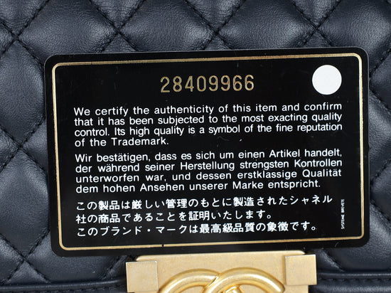 Chanel Navy Blue Le Boy Small Flap Bag