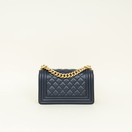 Chanel Navy Blue Le Boy Small Flap Bag