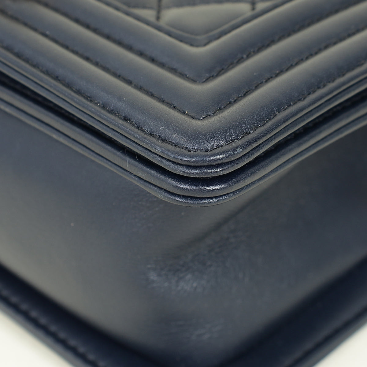 Chanel Navy Blue Le Boy Small Flap Bag