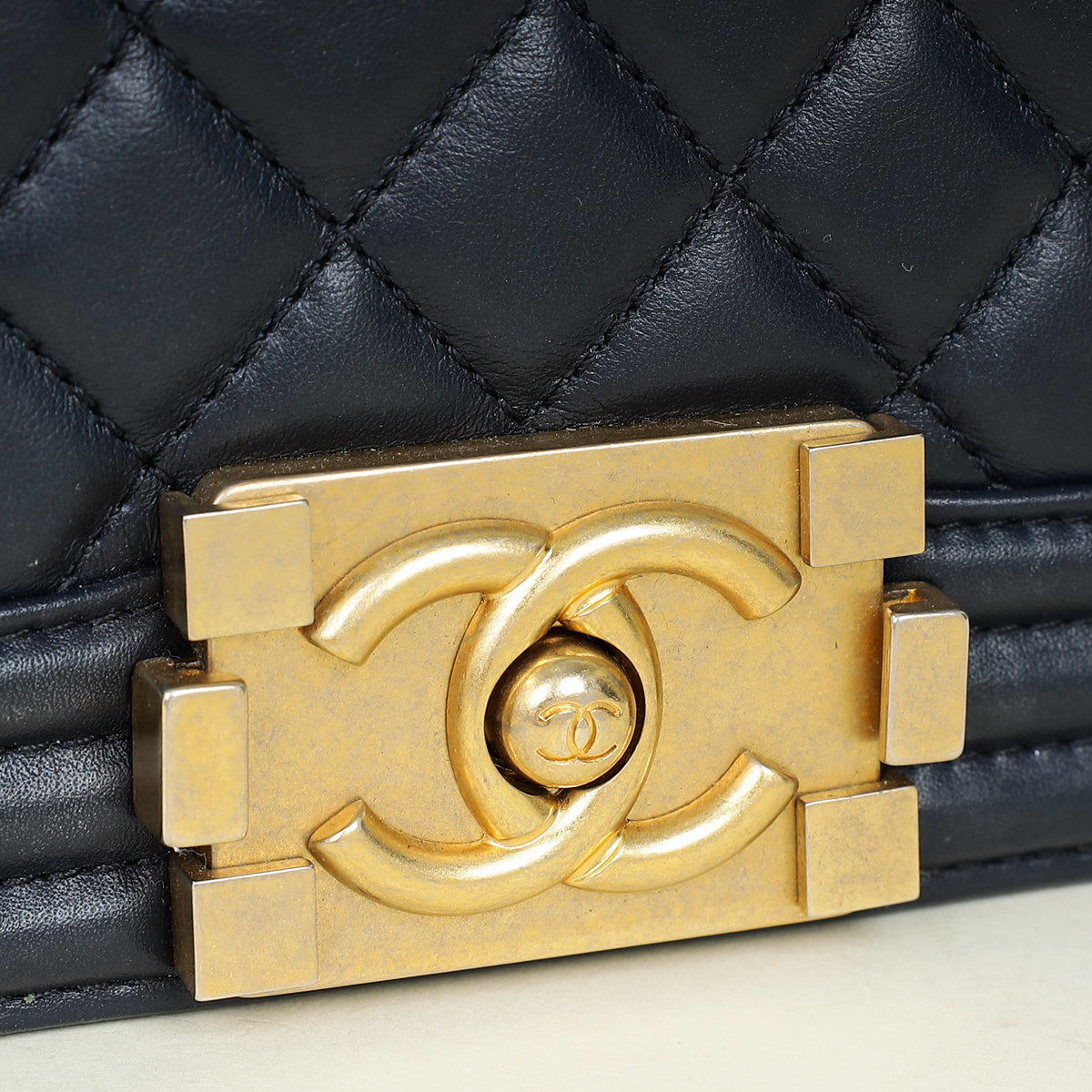 Chanel Navy Blue Le Boy Small Flap Bag