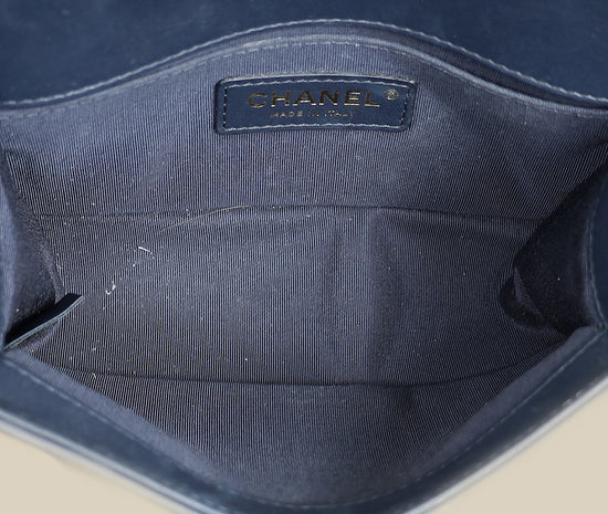 Chanel Navy Blue Le Boy Small Flap Bag