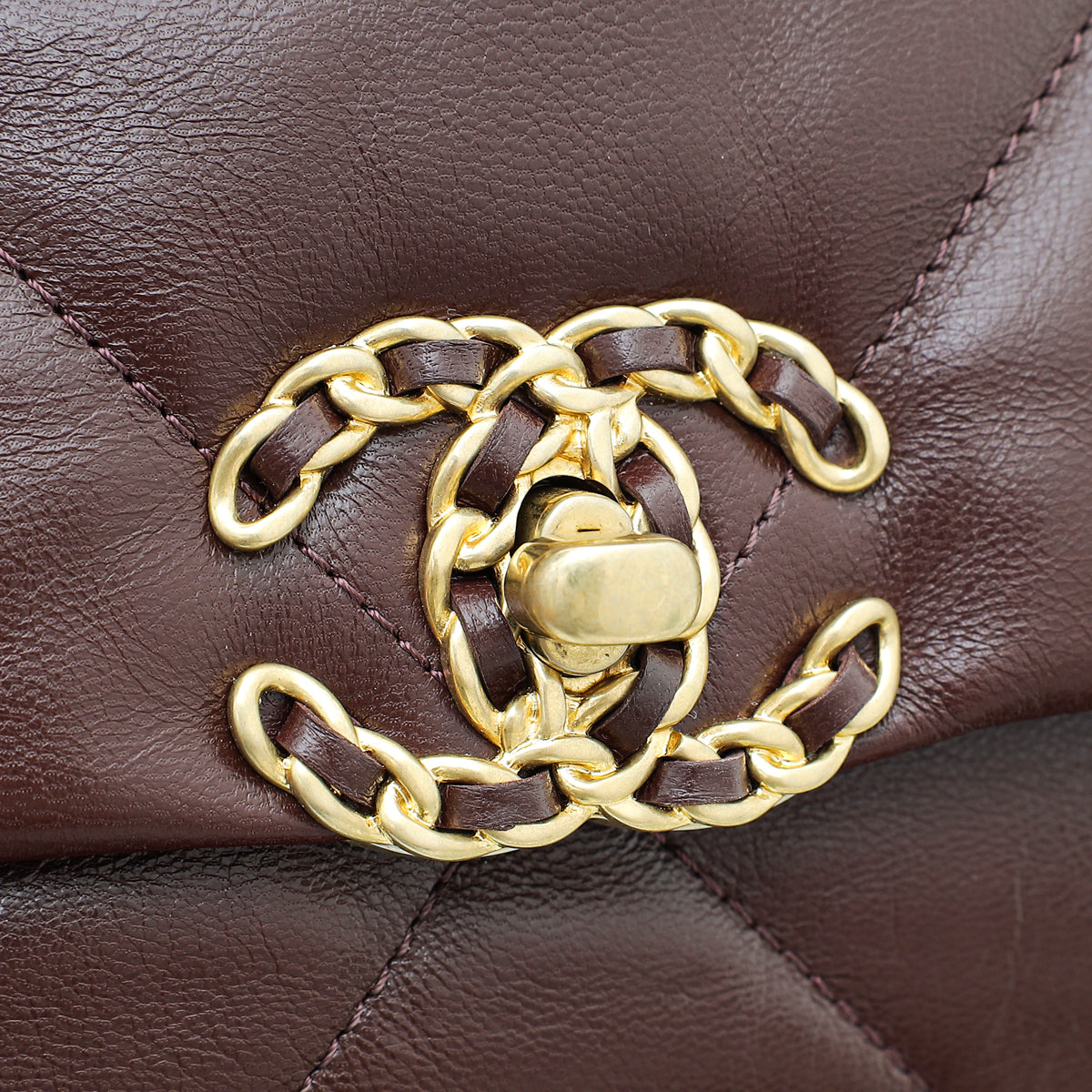 Chanel Chocolate Brown CC 19 Small Bag