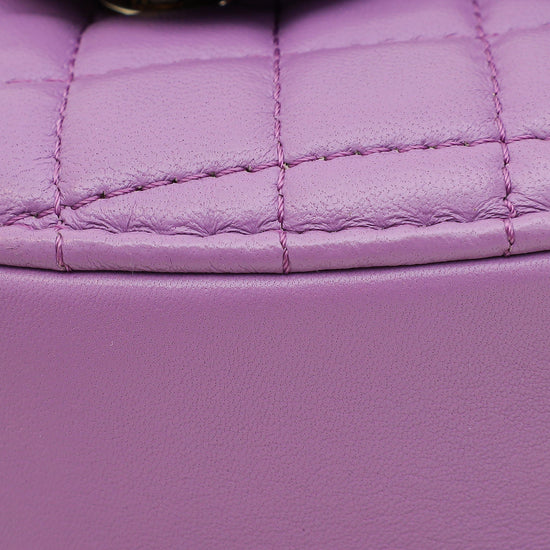 Chanel Purple CC In Love Heart Bag