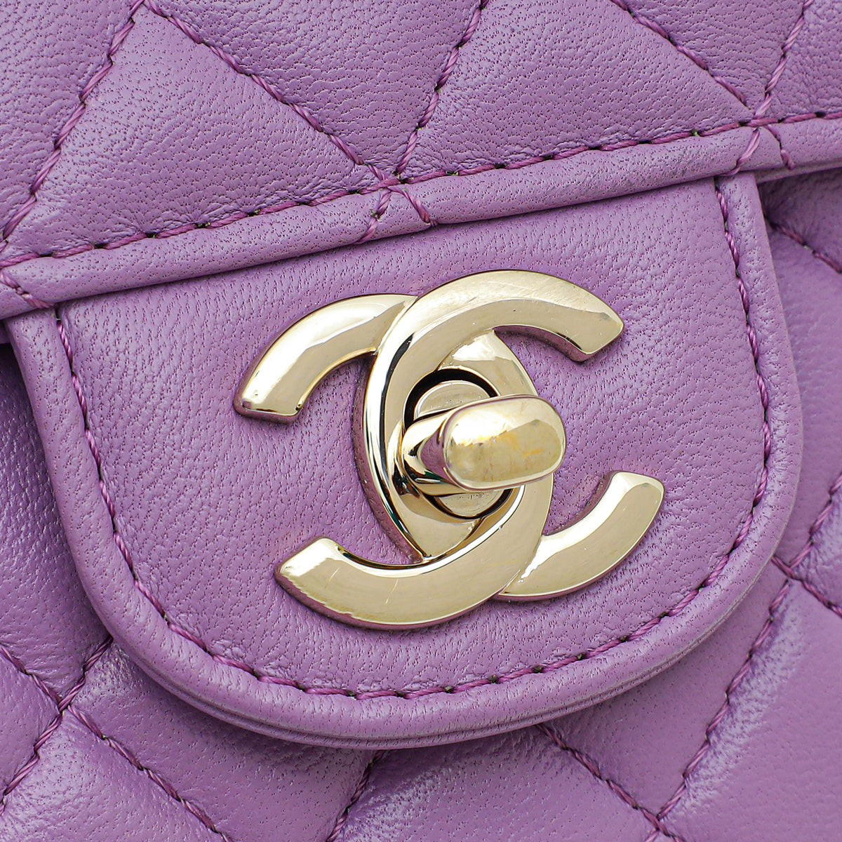 Chanel Purple CC In Love Heart Bag