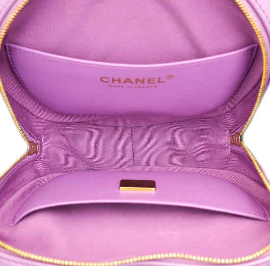 Chanel Purple CC In Love Heart Bag