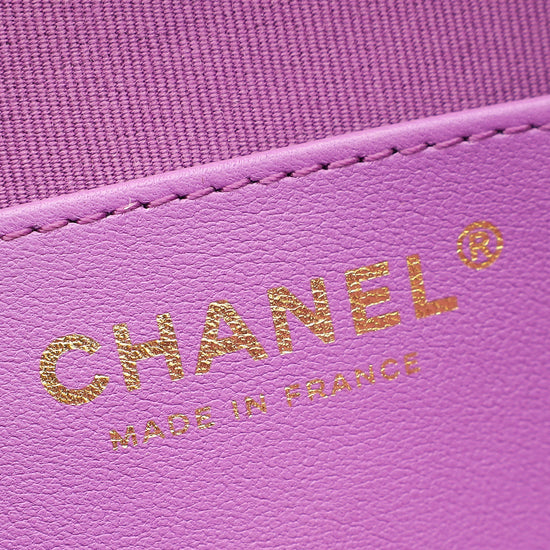 Chanel Purple CC In Love Heart Bag