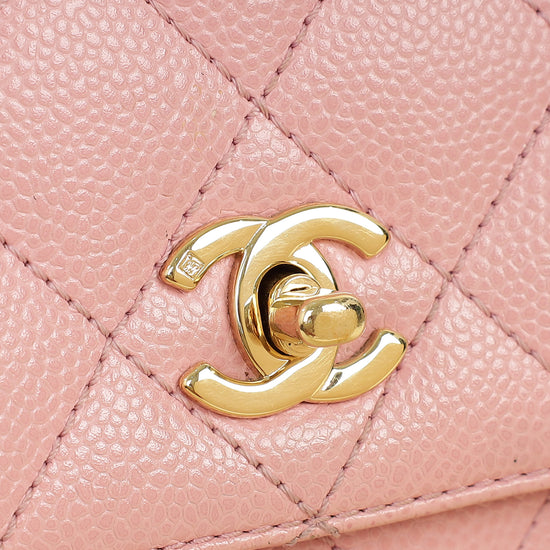 Chanel Pink Vintage Kelly Top Handle Bag