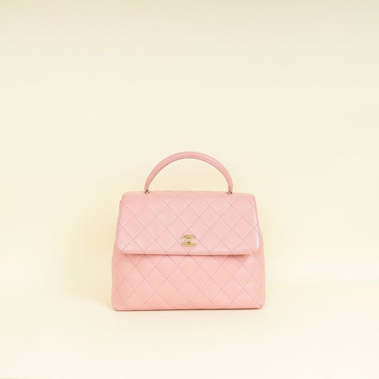 Chanel Pink Vintage Kelly Top Handle Bag