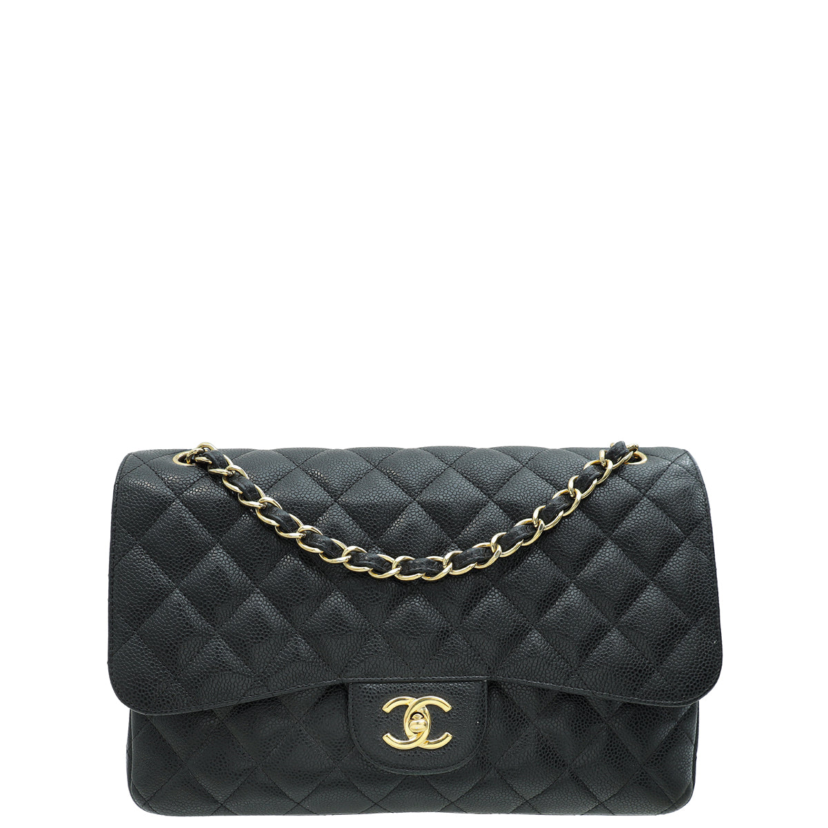 Chanel Black Classic Double Flap Jumbo Bag-Chanel-THE CLOSET