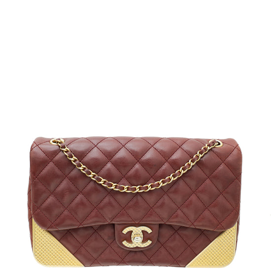 Chanel Burgundy CC Rock The Corner Flap Bag