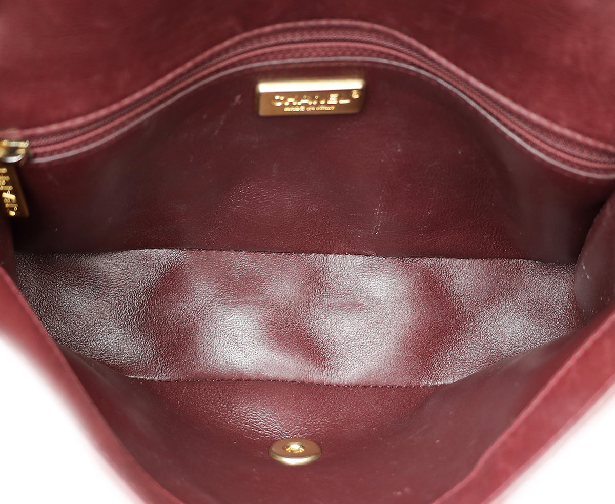 Chanel Burgundy CC Rock The Corner Flap Bag