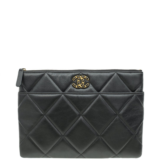 Chanel Black 19 Large Pouch