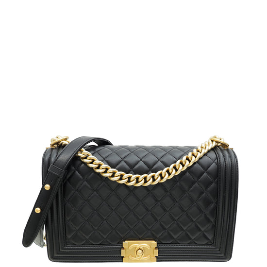 Chanel Black Le boy Large / Old New Medium Bag