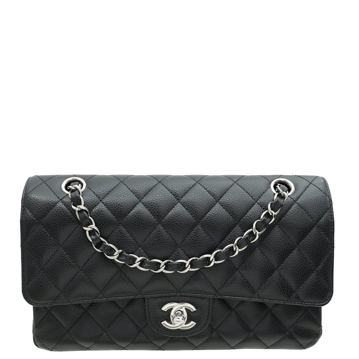 Chanel Black CC Classic Double Flap Medium Bag-Chanel-THE CLOSET