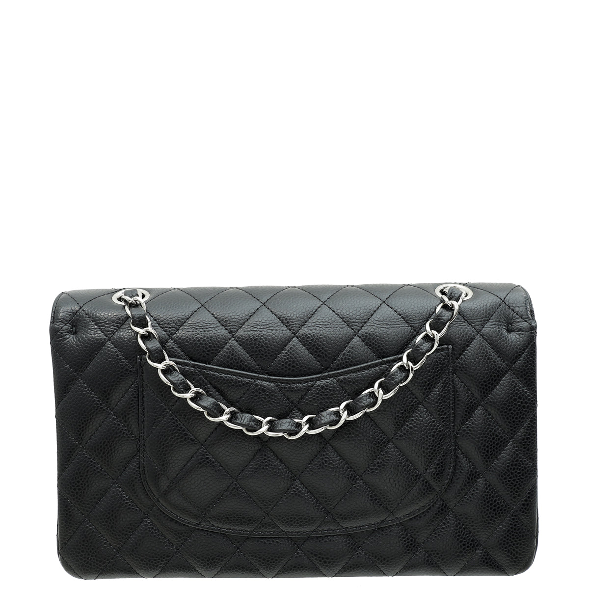 Chanel Black CC Classic Double Flap Medium Bag