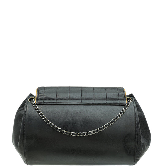 Chanel Black Reissue Chocolate Bar Accordion Flap Bag