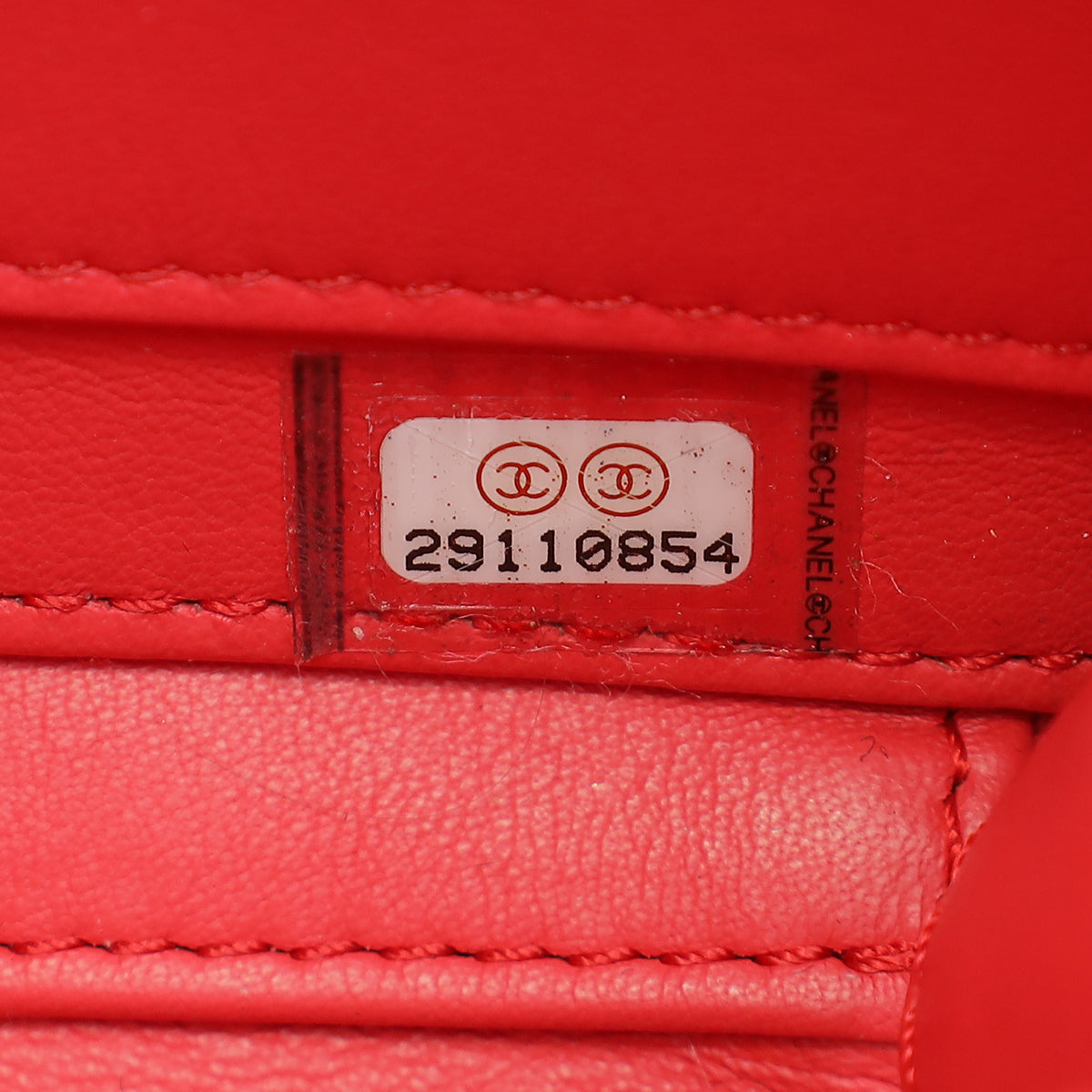 Chanel Red Filigree Small Vanity Case