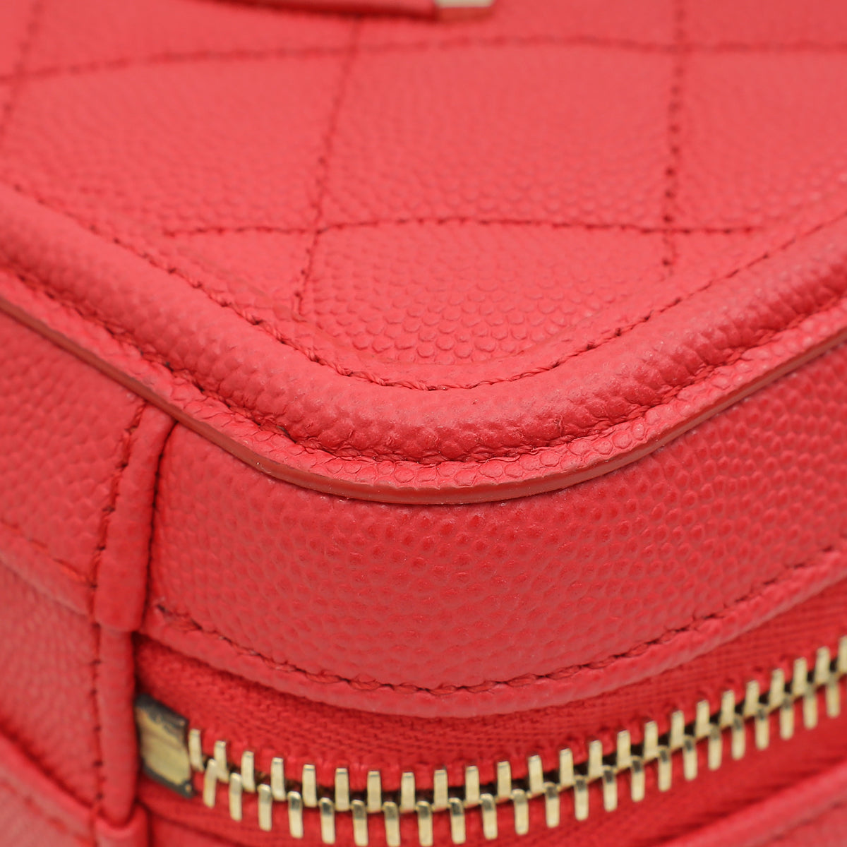 Chanel Red Filigree Small Vanity Case