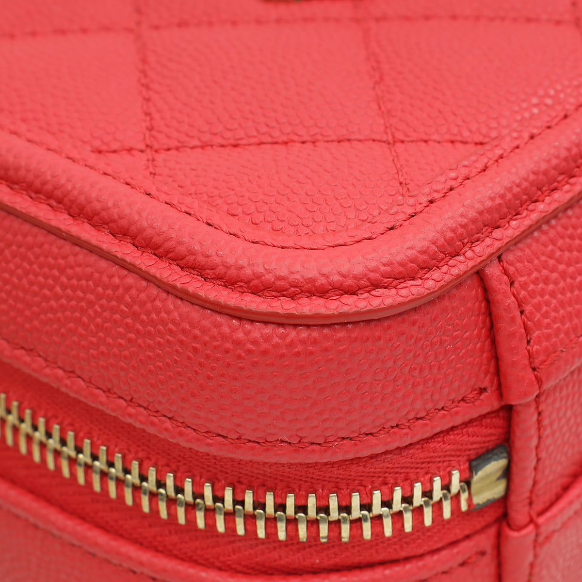 Chanel Red Filigree Small Vanity Case