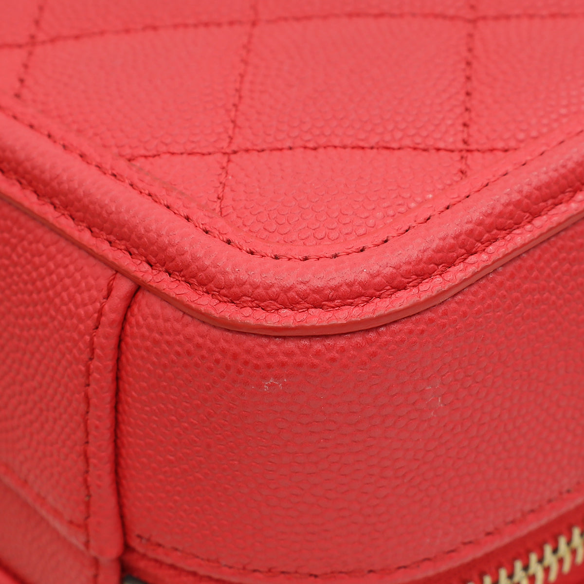 Chanel Red Filigree Small Vanity Case
