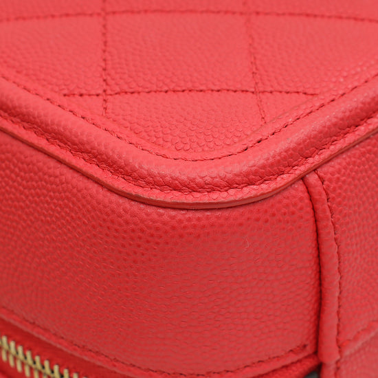 Load image into Gallery viewer, Chanel Red Filigree Small Vanity Case
