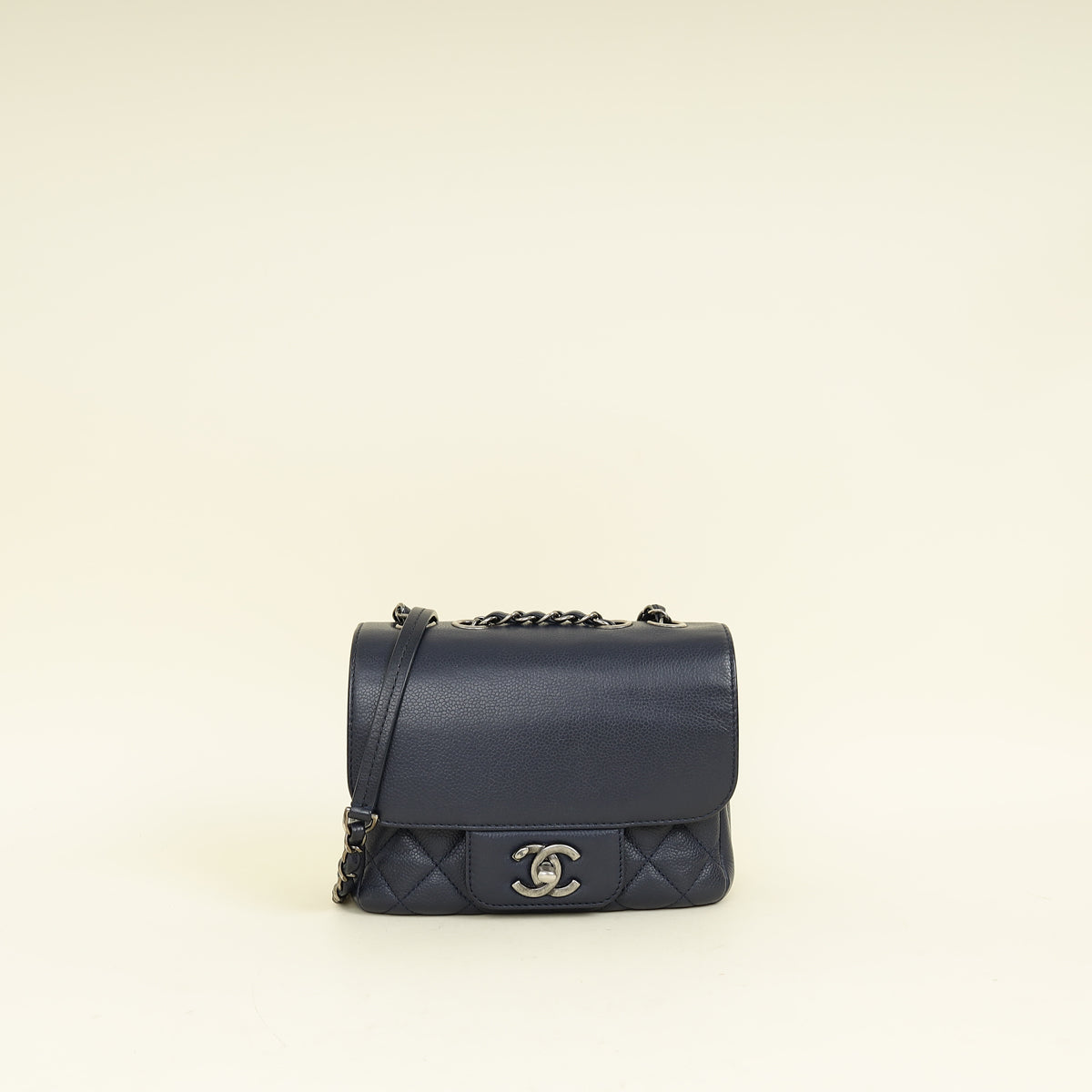 Chanel Navy Blue CC All About Flap Bag