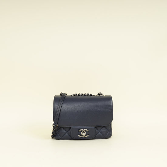 Chanel Navy Blue CC All About Flap Bag