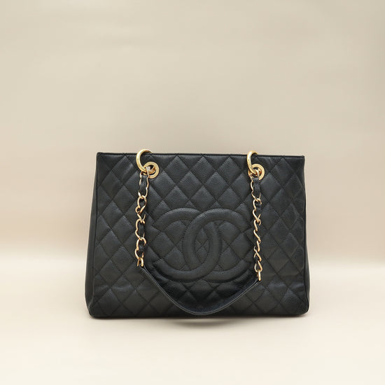 Chanel Black CC GST Medium Tote Bag