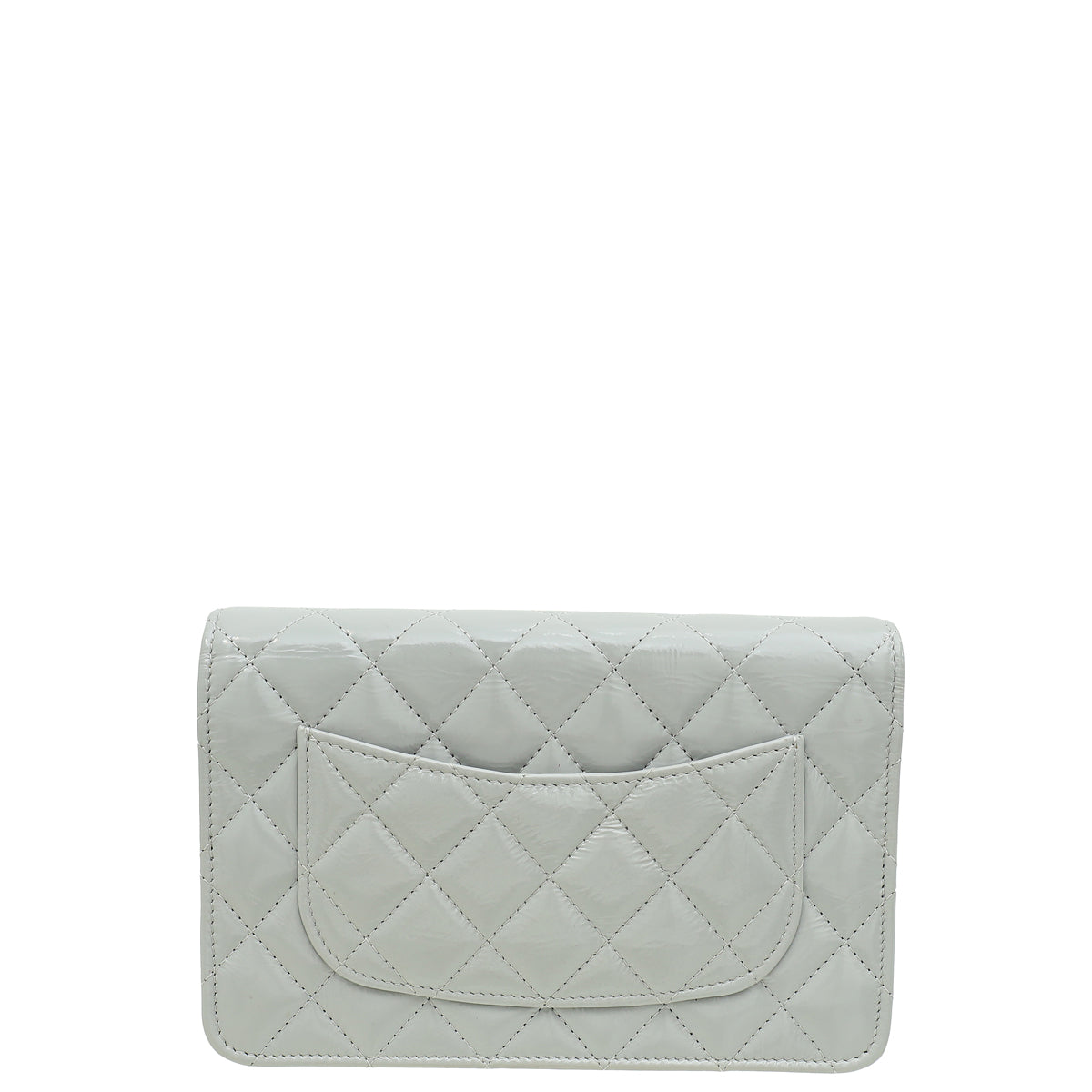 Chanel Grey CC Shiny Wallet On Chain-Chanel-THE CLOSET