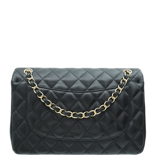 Chanel Black CC Classic Double Flap Jumbo Bag