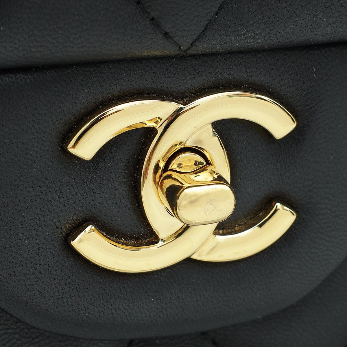 Chanel Black CC Classic Double Flap Jumbo Bag
