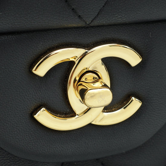 Load image into Gallery viewer, Chanel Black CC Classic Double Flap Jumbo Bag
