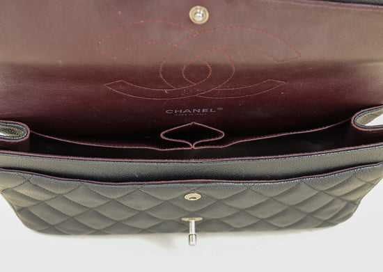 Chanel Black CC Classic Double Flap Jumbo Bag