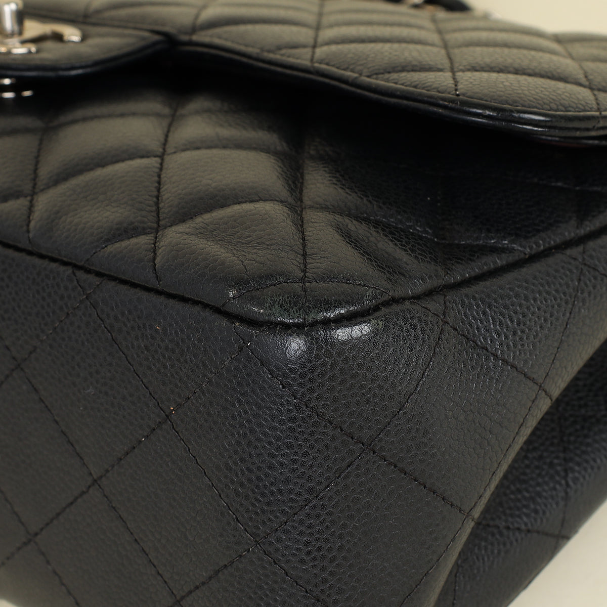 Chanel Black CC Classic Double Flap Jumbo Bag