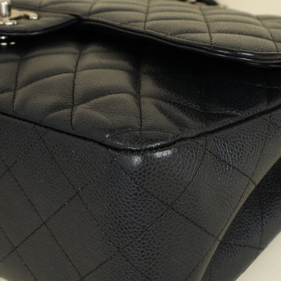 Chanel Black CC Classic Double Flap Jumbo Bag