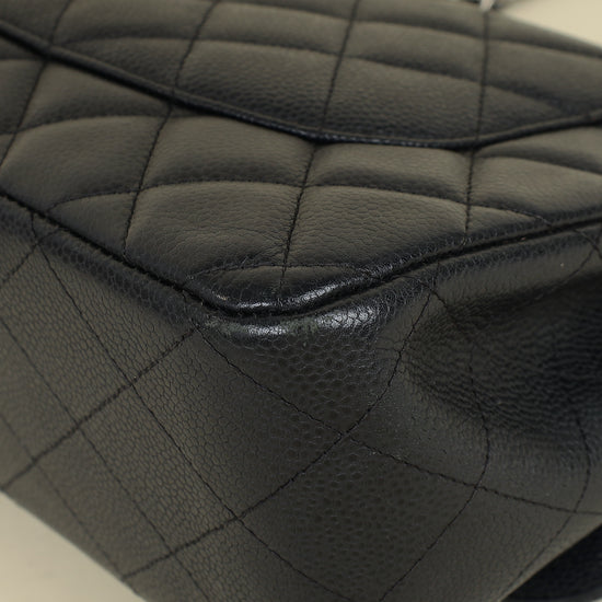 Chanel Black CC Classic Double Flap Jumbo Bag