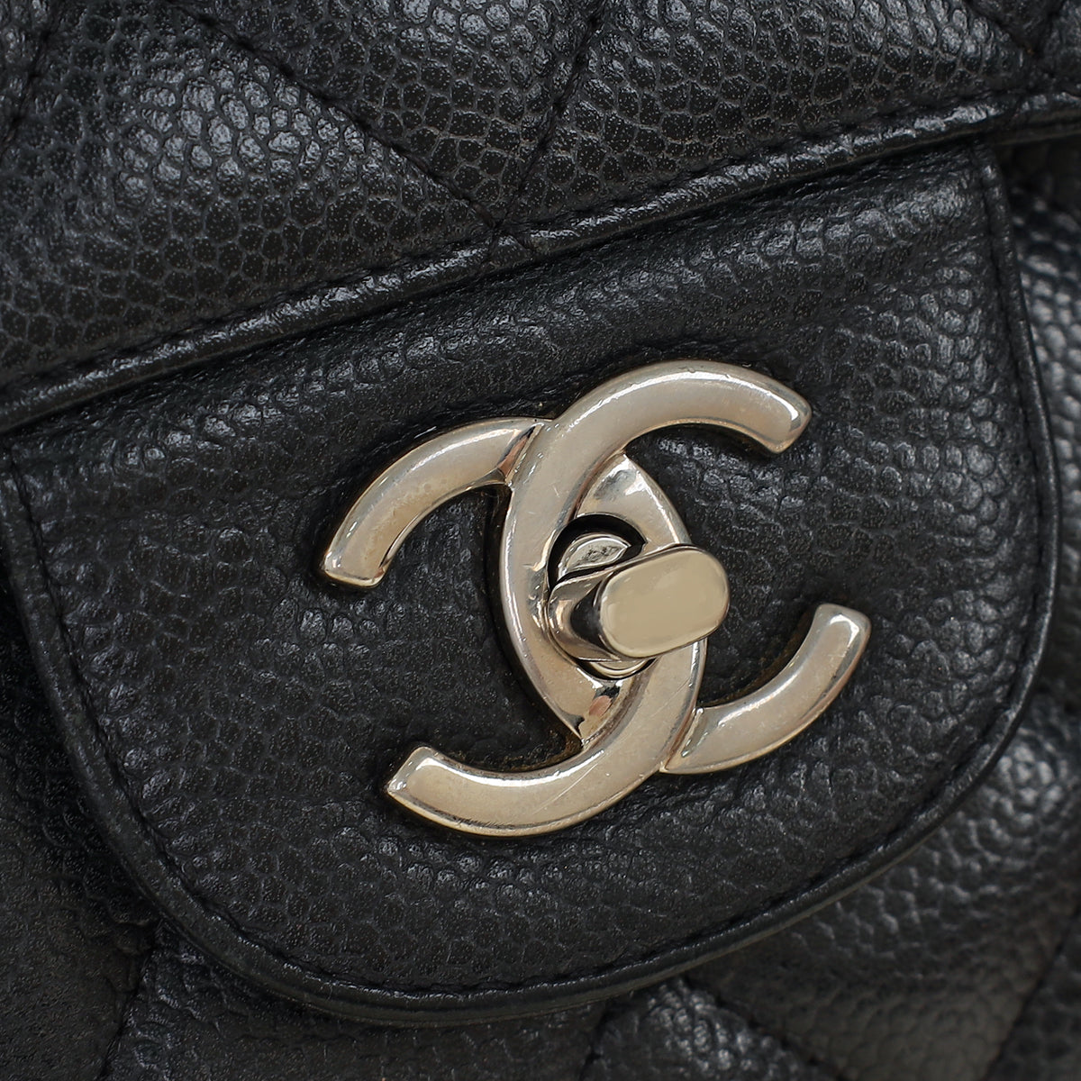 Chanel Black CC Classic Double Flap Jumbo Bag