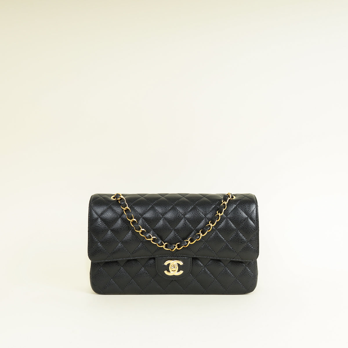 Chanel Black CC Classic 11.12 Double Flap Medium Bag